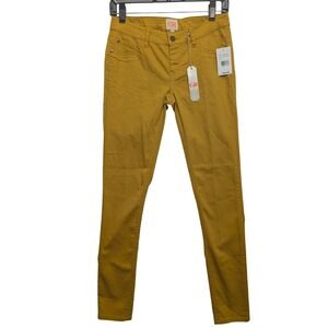 NWT GB Skinny Pants Women 5 Honeycomb Yellow Stretch DLB000001 Mid Rise Slim